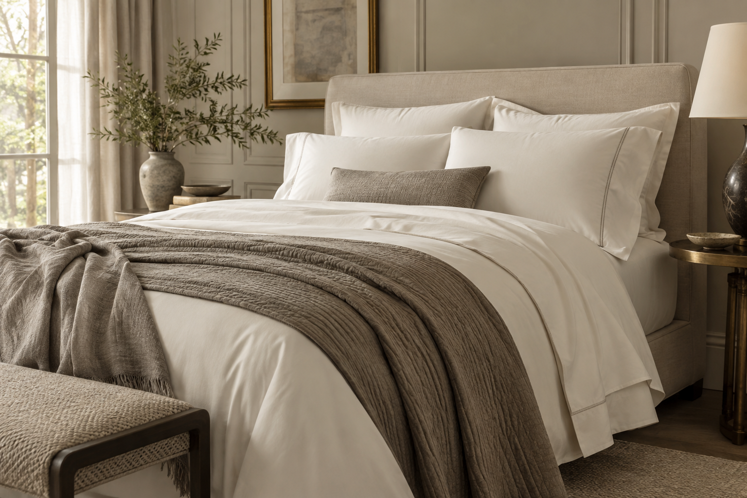 Soft botanical bedsheets