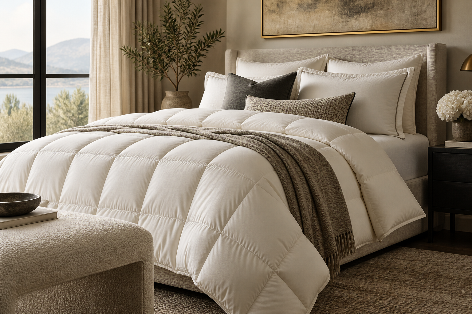 Plush comforter layers