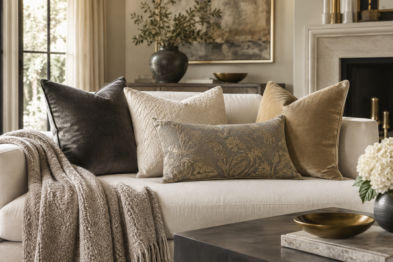 Decorative sofa cushions